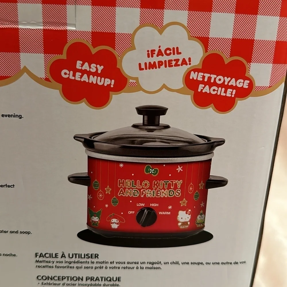New Hello Kitty and friend 2 quart slower cooker crockpot